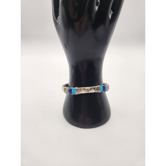 SILPADA - B3220 - Amazonite Howlite Lapis "Beach House Cuff" Bracelet - Picture 2 of 6